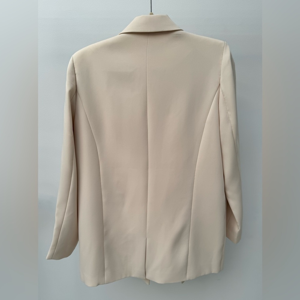 Meshki NWOT Madison Oversized Double-Breasted Blazer in Cream, Size XS - Picture 9 of 9